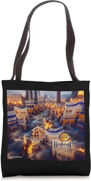 BURNING BABYLON ORIGINAL AI DIGITALLY GENERATED ARTWORK Tote Bag