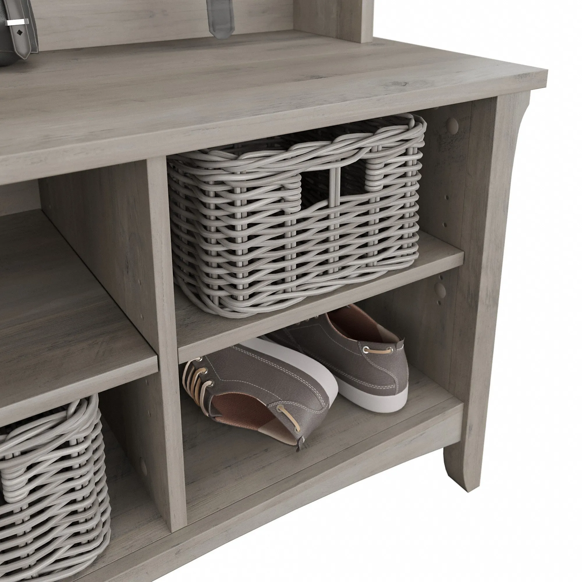 Bush Furniture Salinas Hall Tree with Shoe Storage Bench