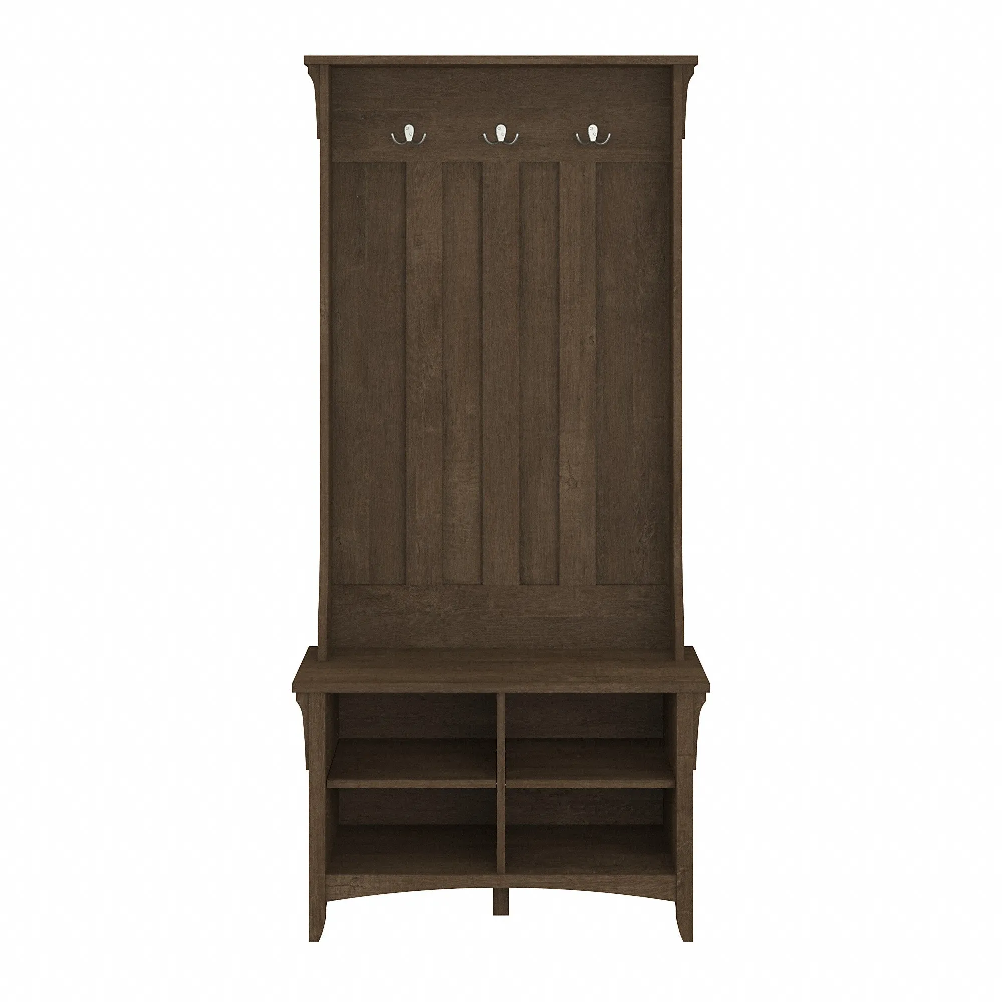 Bush Furniture Salinas Hall Tree with Shoe Storage Bench