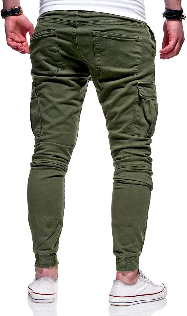 BUXKR Mens Cargo Pants Casual Hiking Pants Workout Joggers Sweatpants for Men