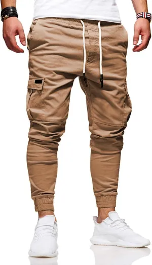 BUXKR Mens Cargo Pants Casual Hiking Pants Workout Joggers Sweatpants for Men