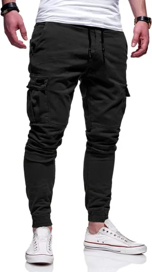 BUXKR Mens Cargo Pants Casual Hiking Pants Workout Joggers Sweatpants for Men