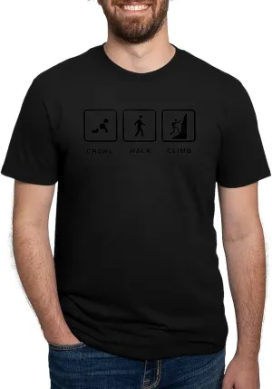 CafePress Mountain Climbing T Shirt Men's Deluxe Tri-Blend Shirt