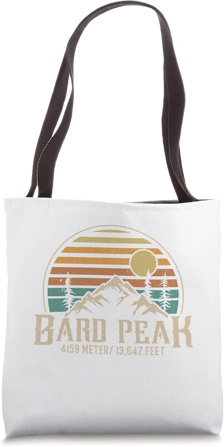 Camping Colorado Hiking Outdoor Mountain Bard Peak Tote Bag