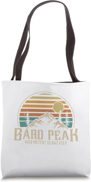 Camping Colorado Hiking Outdoor Mountain Bard Peak Tote Bag