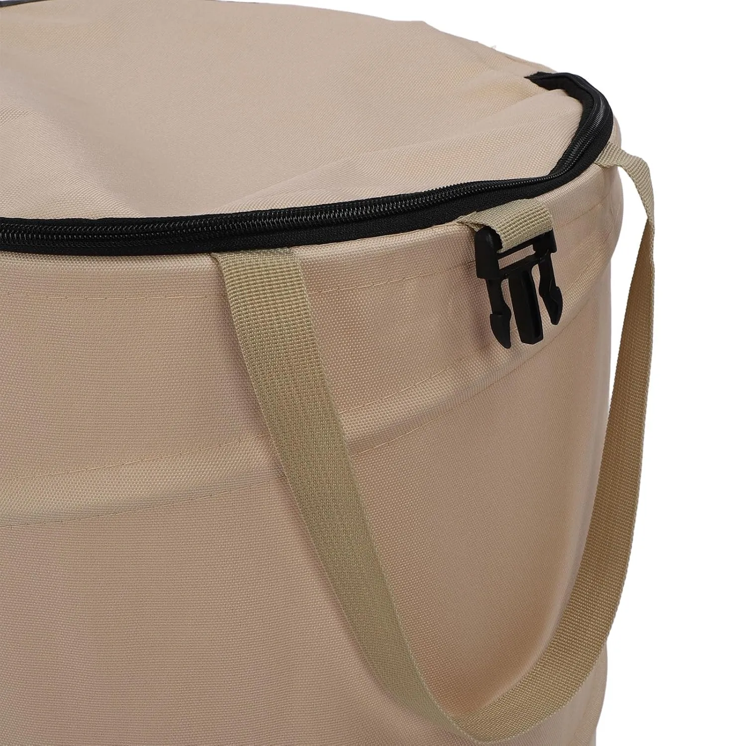 Camping Trash Can Large Capacity Portable Multifunctional 600D Oxford Cloth Up Utility Container with Lid (Coffee)