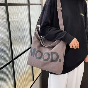 Canvas Female Letter Cloth College Class Make-up Crossbody Bags