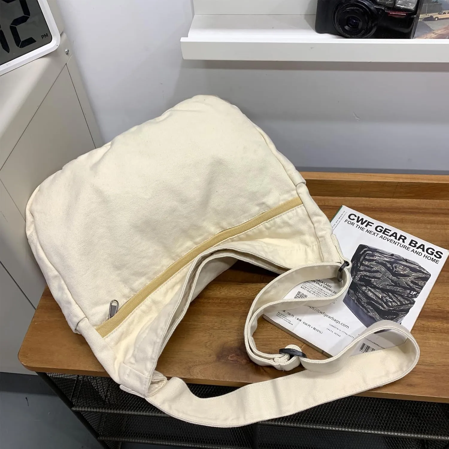Canvas Hobo Crossbody Shoulder Tote Bag for Women and Men Large Purse Messenger Bag Travel Work Shopping