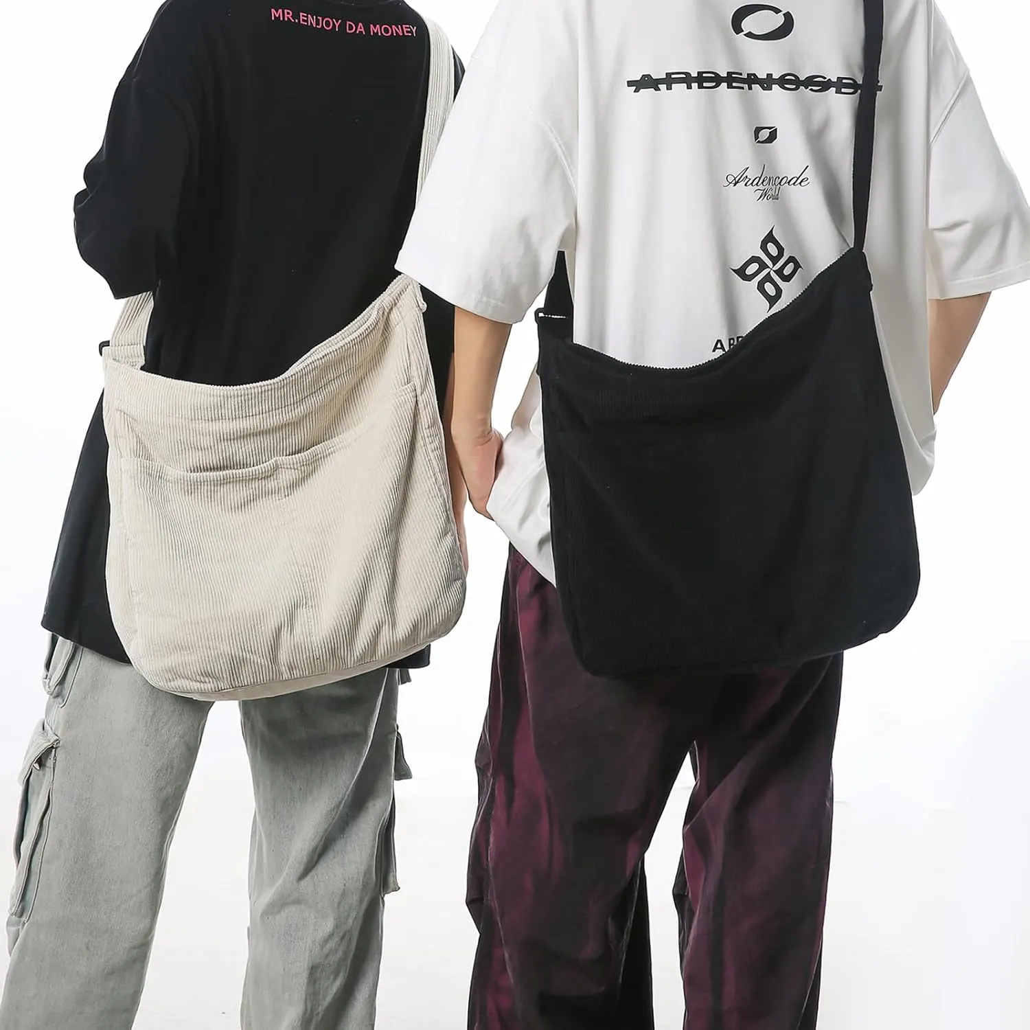 Canvas Tote Bag Casual Hobo Crossbody Shoulder Bag for Women and Men Large Purse Messenger Bag Travel Work
