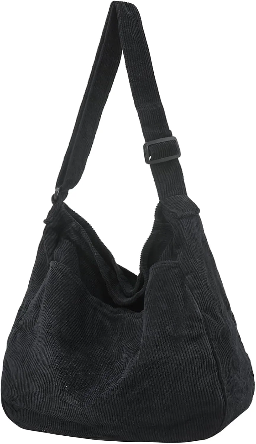 Canvas Tote Bag Casual Hobo Crossbody Shoulder Bag for Women and Men Large Purse Messenger Bag Travel Work