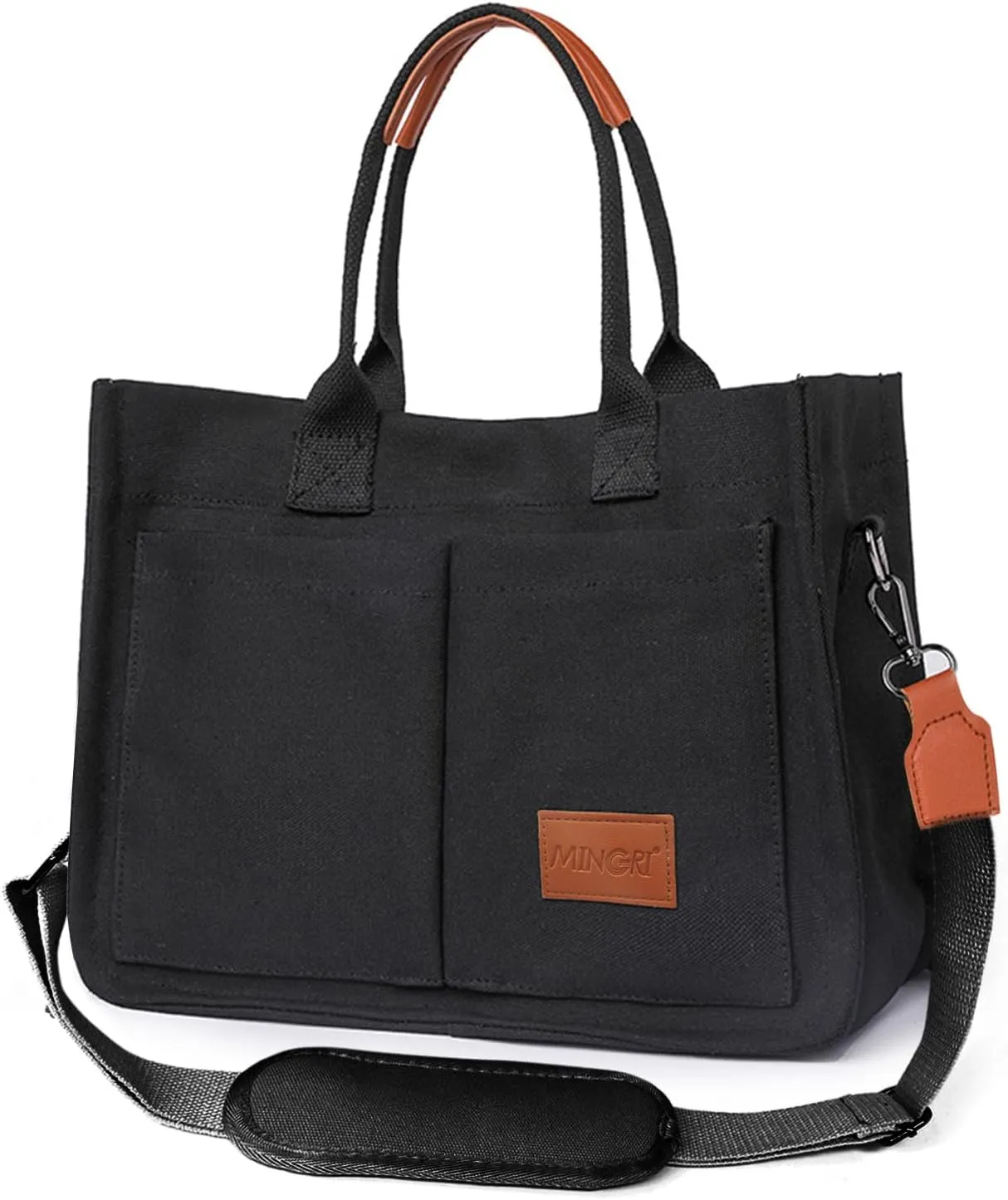 Canvas Tote Bag for Women,Large Totes Bags with Pockets,Womens Crossbody Purse Handbags for Travel Work Gift,2 Sizes