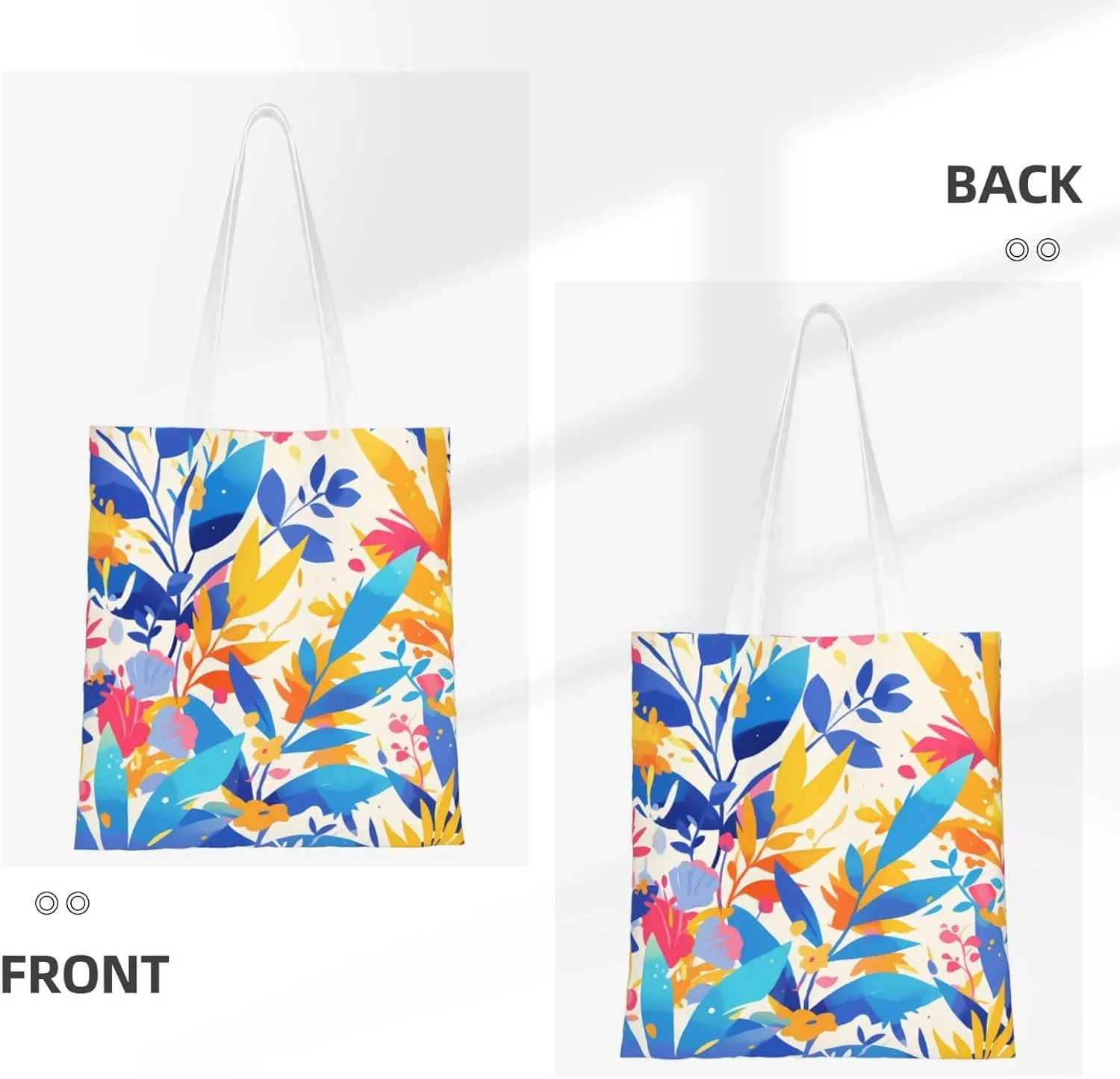 Canvas Tote Bag Women Casual Shoulder Bag Reusable Multipurpose Grocery Bag