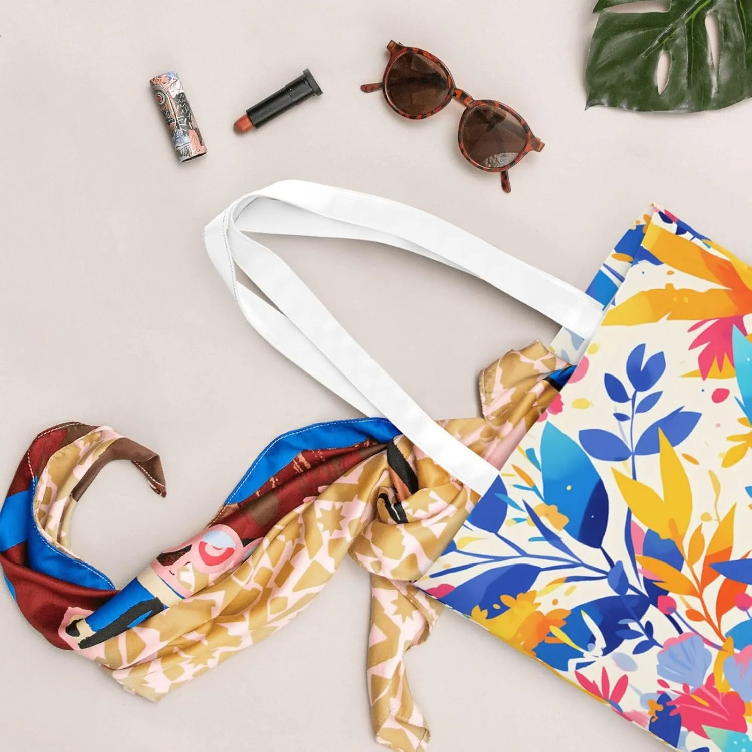 Canvas Tote Bag Women Casual Shoulder Bag Reusable Multipurpose Grocery Bag