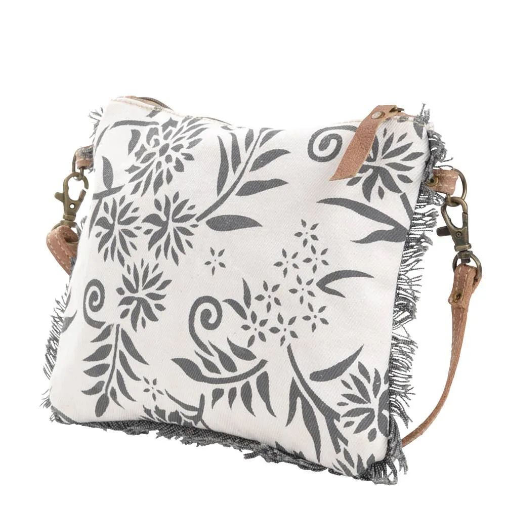 Canvas With Flowers And Fringe Trim