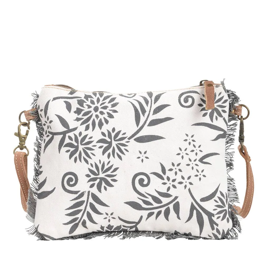 Canvas With Flowers And Fringe Trim