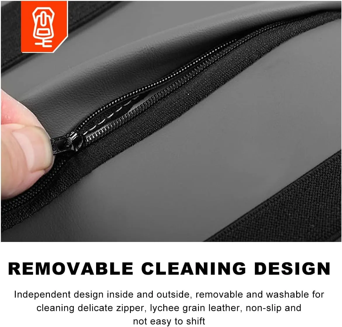 Car Center Console Cover, Waterproof Leather Armrest Box Cushion with Organizer Pocket, Soft Memory Foam Armrest Seat Box Protector Pad for Most Vehicle, Car Accessories (Red)