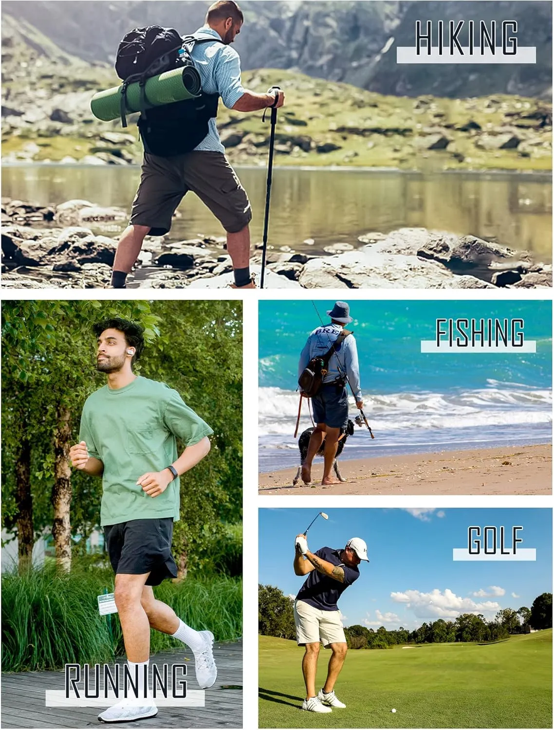Cargo Shorts for Men 10" Hiking Fishing Golf Casual Shorts with 6 Pockets for Cargo Workout Lounge Summer Quick Dry Shorts