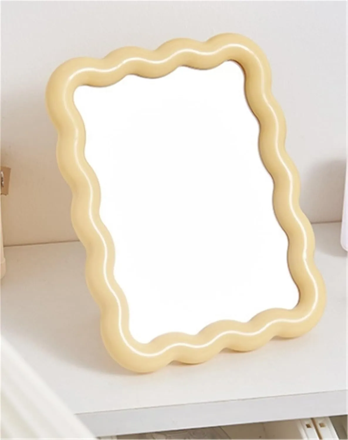 Cartoon High-Definition Folding Makeup Mirror Portable Desktop Vanity Mirror Square Dormitory Student Desktop Small Mirror