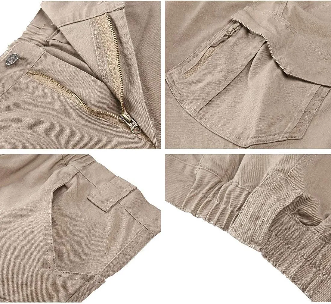 CARWORNIC Gear Men's Hiking Tactical Pants Lightweight Cotton Outdoor Military Combat Cargo Trousers