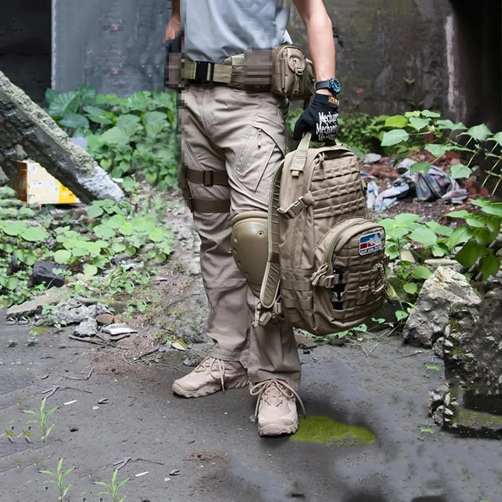 CARWORNIC Gear Men's Hiking Tactical Pants Lightweight Cotton Outdoor Military Combat Cargo Trousers