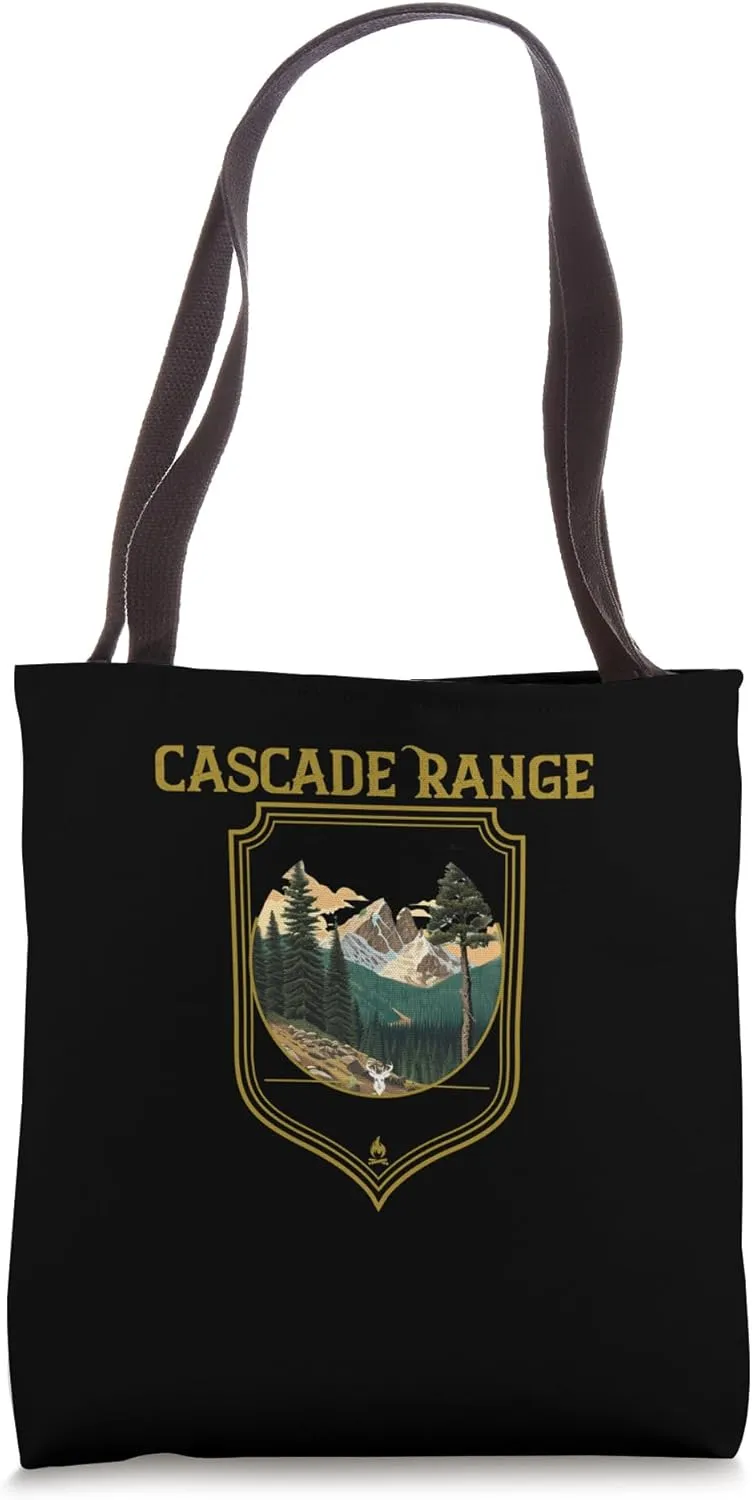 Cascade Range Souvenir Apparel - Cascade Range Hiking Tote Bag