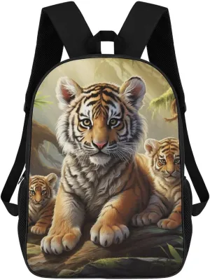 Casual Backpack for Men Women Waterproof Lightweight Daypack Travel Laptop Bag Jungle Animals
