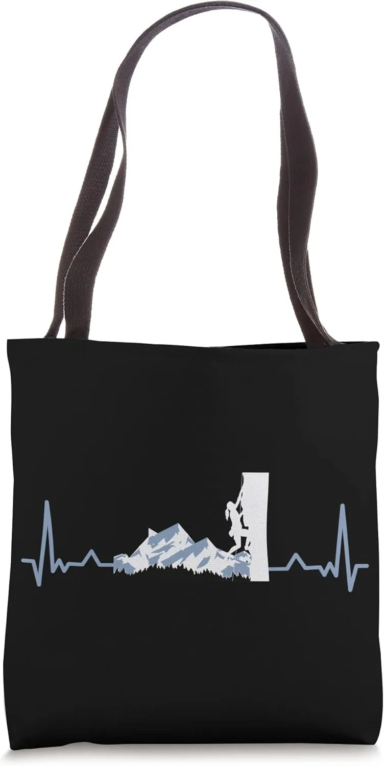 Caving Heartbeat Speleology Caves Spelunking Tote Bag