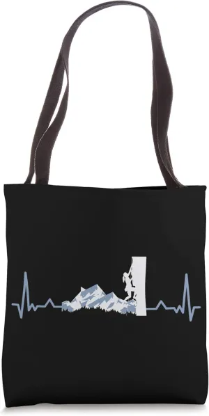 Caving Heartbeat Speleology Caves Spelunking Tote Bag