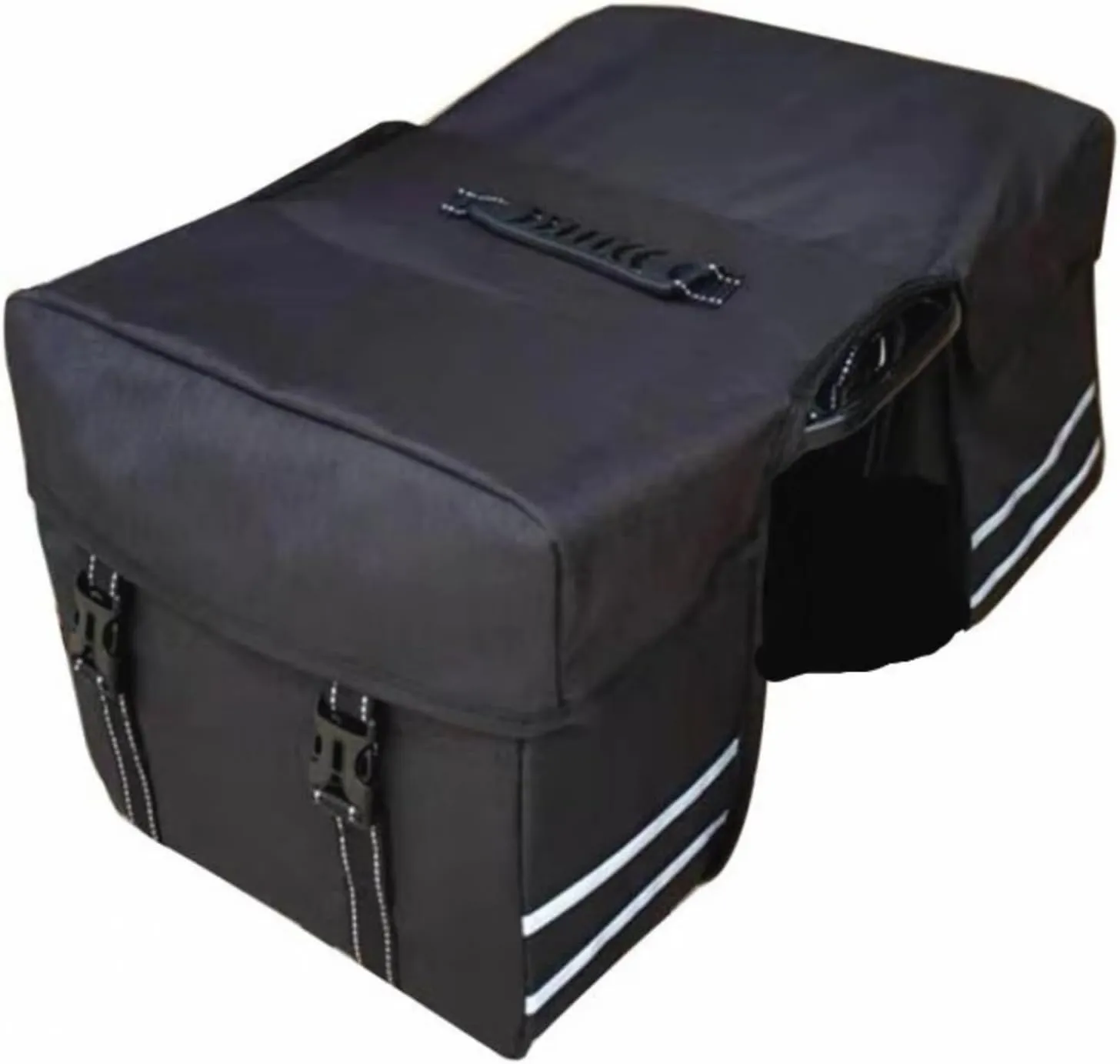 cdar Bike Rear Rack Bag 25L Large Capacity Reflective Hard Shell Cycling Road Mountain Bicycle Trunk Pannier Rear Seat Carrier Storage Pouch Bike Black