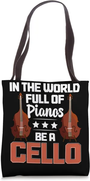 Cellist Orchestra Concert Symphony Classical Music Cello Tote Bag