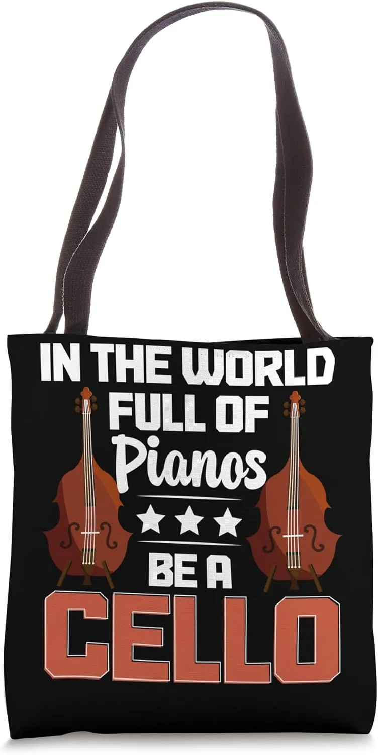 Cellist Orchestra Concert Symphony Classical Music Cello Tote Bag