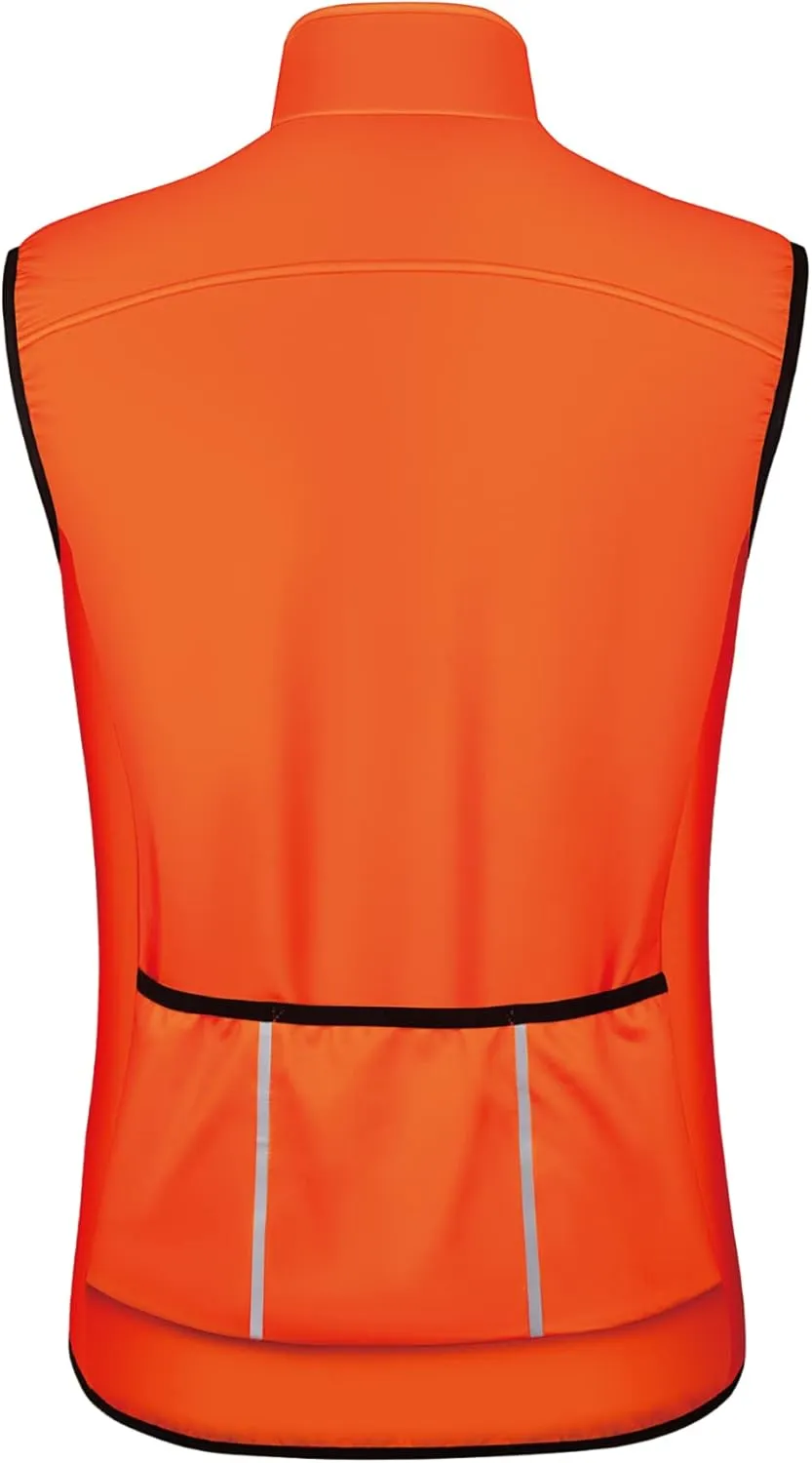 CEROTIPOLAR Club Fit Men's Thermal Fleece Cycling Vest for Bike Biking,Rain-Wind Proof Cycle Outwear