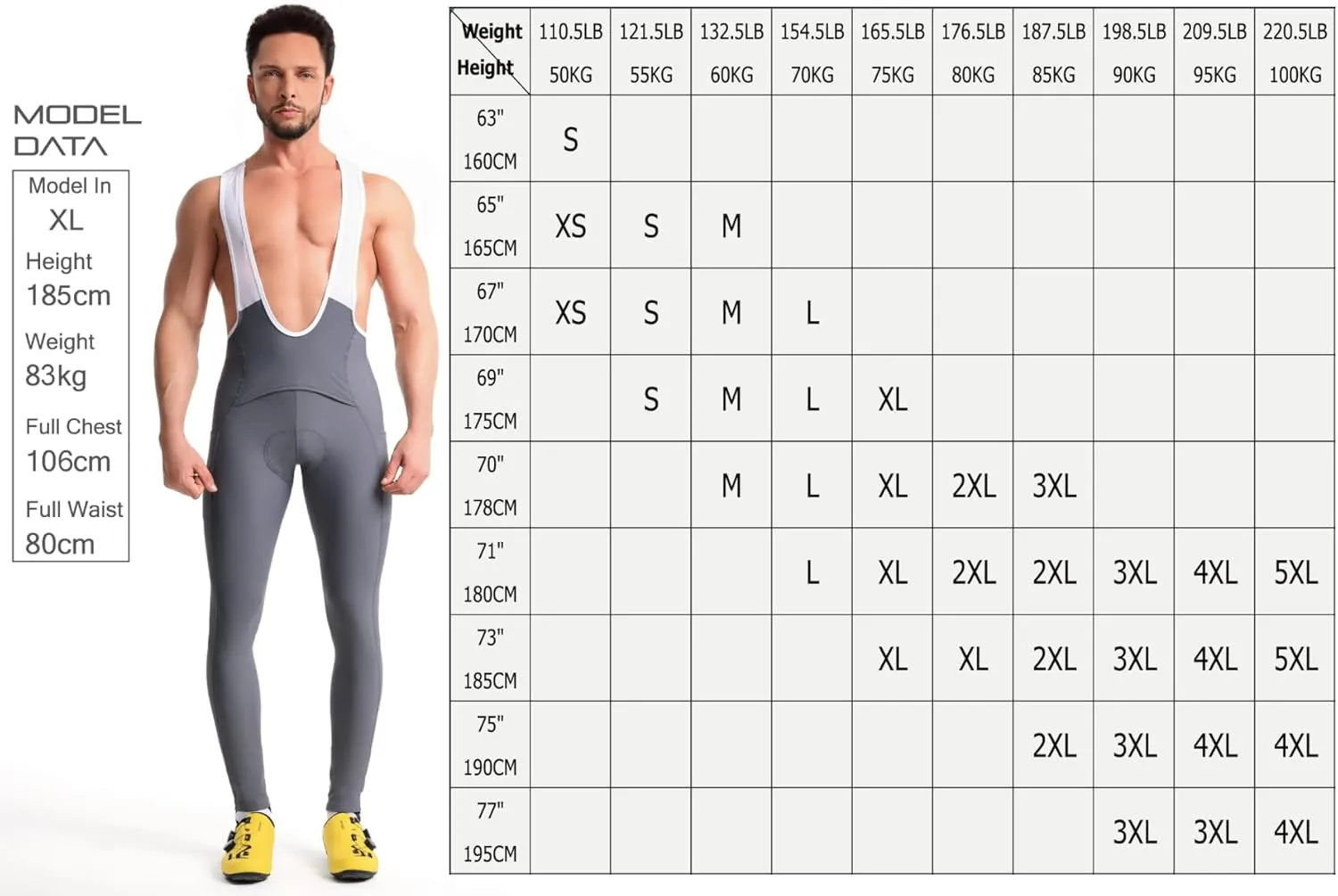 CEROTIPOLAR Men's Thermal Fleece Bathroom Access Cycling Bibs Tights, Bike Bibs Pants for Fall and Cold Winter