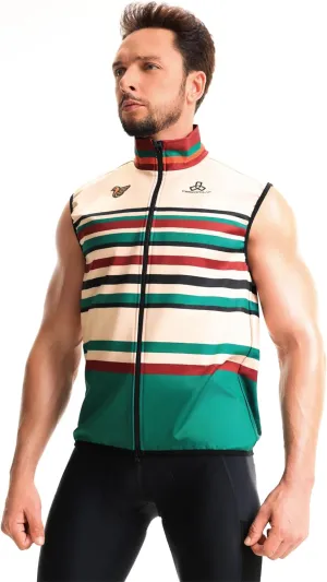 CEROTIPOLAR Retro Men's Thermal Fleece Cycling Vest for Bike Biking,Rain-Wind Proof Cycle Outwear