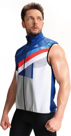 CEROTIPOLAR Retro Men's Thermal Fleece Cycling Vest for Bike Biking,Rain-Wind Proof Cycle Outwear