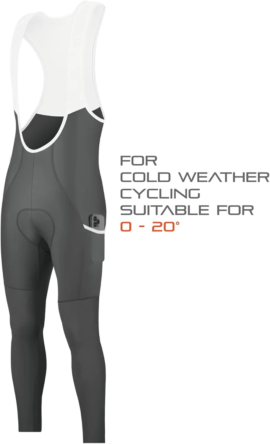 CEROTIPOLAR Thermal Fleece Cycling Tights, Bibs Tights, Bike Bibs Pants for Fall and Cold Winter