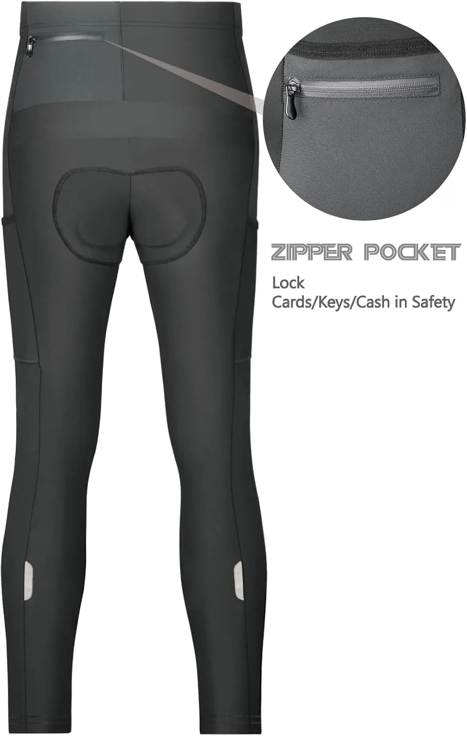 CEROTIPOLAR Thermal Fleece Cycling Tights, Bibs Tights, Bike Bibs Pants for Fall and Cold Winter