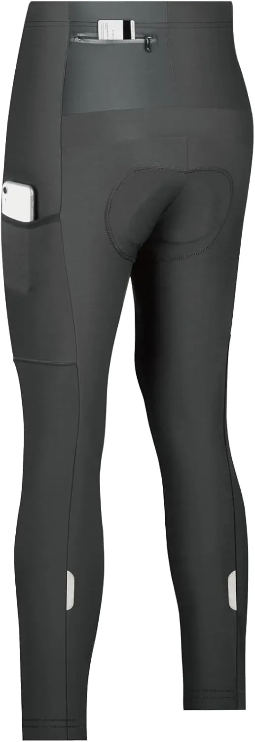 CEROTIPOLAR Thermal Fleece Cycling Tights, Bibs Tights, Bike Bibs Pants for Fall and Cold Winter
