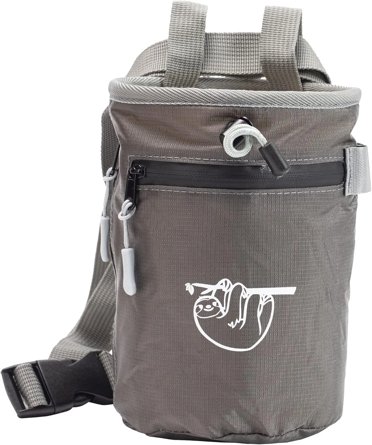 Chalk Bag for Rock Climbing, Climbing Chalk Bag for Bouldering with 2 Large Zipper Storage Pockets, Premium Gym Chalk Bag for Weightlifting, Great Gift and Rock Climbing Gear