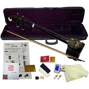 Chinese Erhu Gu Yue Qin Fang ER-400 (Mahogany/Enamel Snake Skin) 14 points セット
