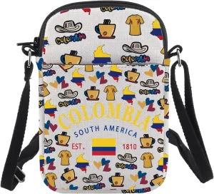 CHOORO Funny Colombian Flag Shoulder Bag Colombia South America Est 1810 Crossbody Bag Colombiana gift Souvenir Flag Merch