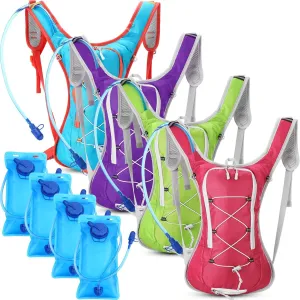 Chunful Hydration Backpack with 2 L Water Bladder Lightweight Hydration Bladder Pack for Women Teenagers Water Backpack Outdoor for Hiking Cycling Camping Music Festival