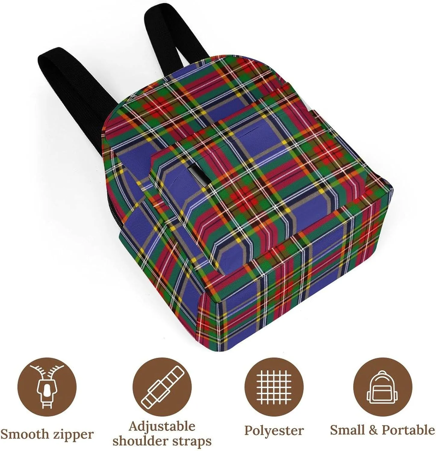 Clan MacBeth Tartan Large Capacity All Print Casual Women's Waterproof Backpack