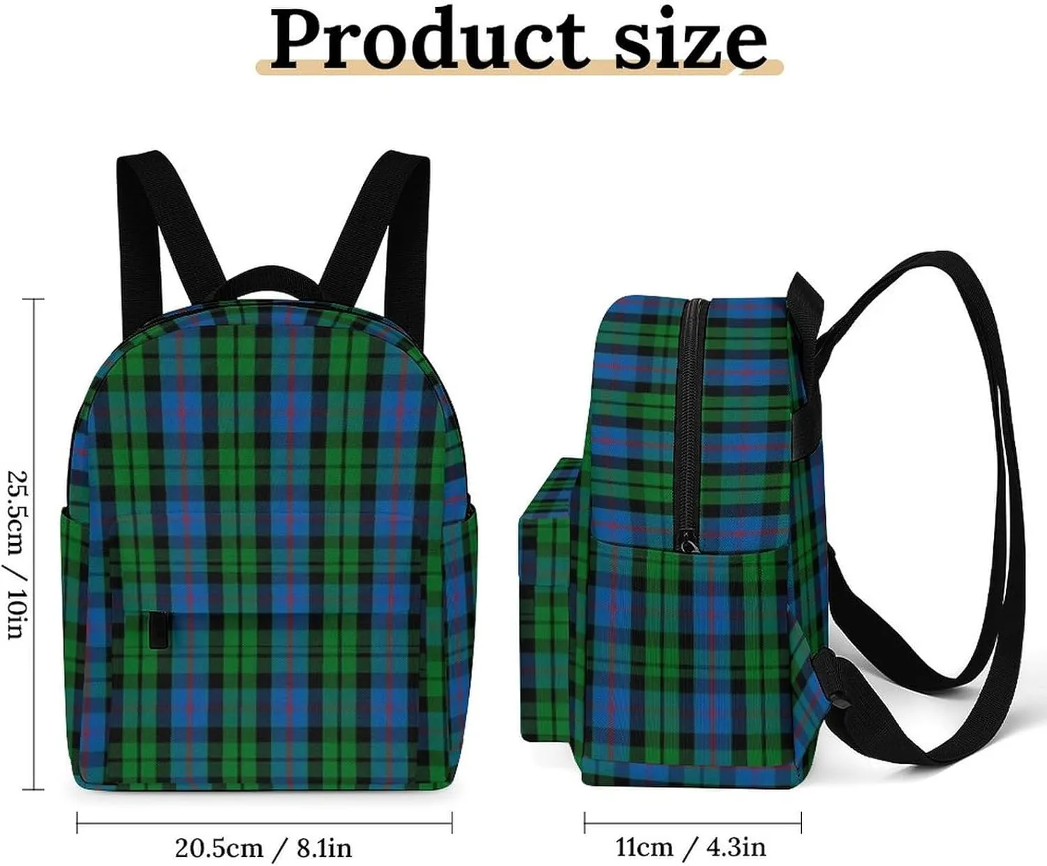 Clan Morrison Tartan Large Capacity All Print Casual Women's Waterproof Backpack