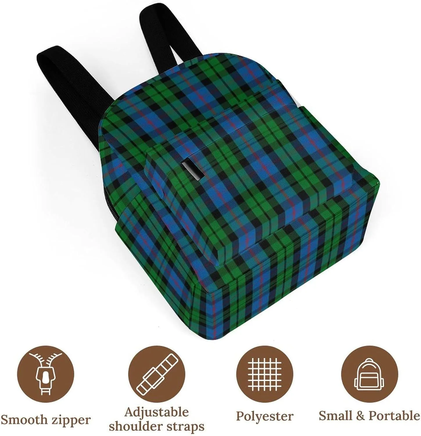 Clan Morrison Tartan Large Capacity All Print Casual Women's Waterproof Backpack