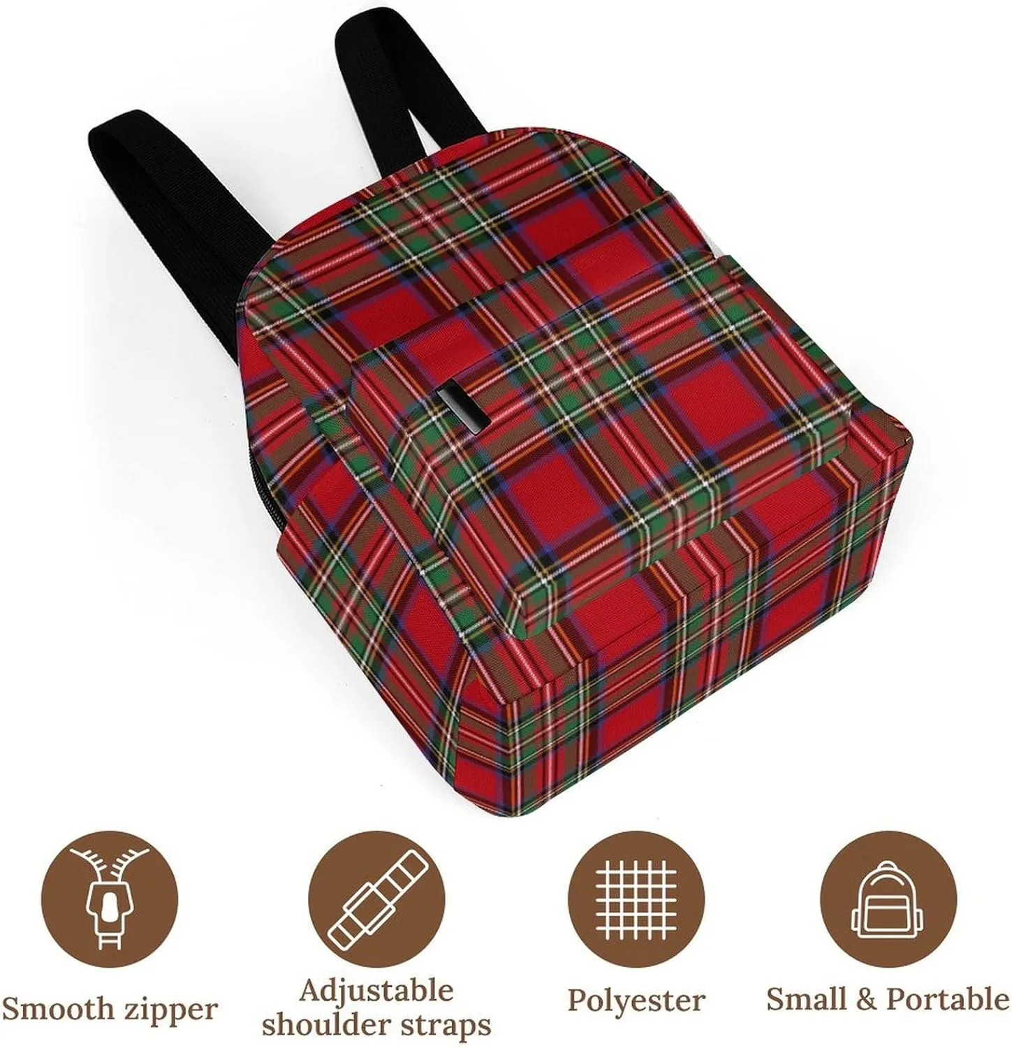 Clan Stewart Plaid Large Capacity All Print Casual Women's Waterproof Backpack