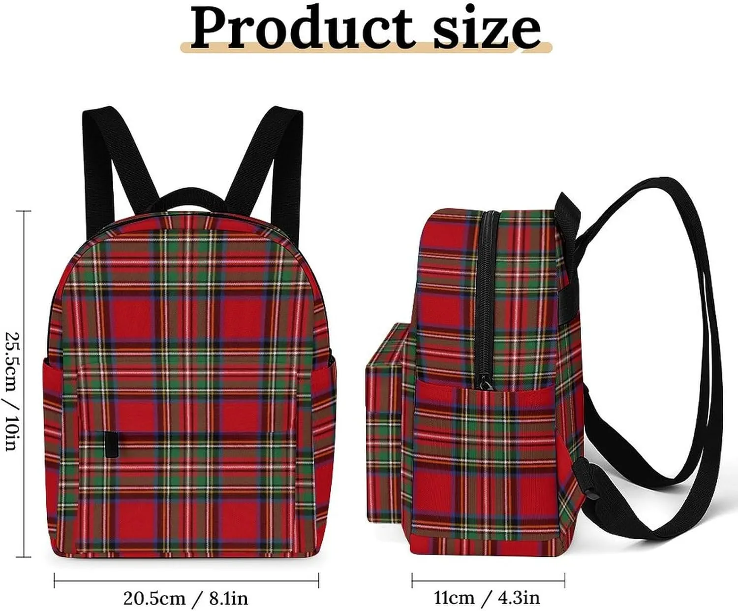 Clan Stewart Plaid Large Capacity All Print Casual Women's Waterproof Backpack