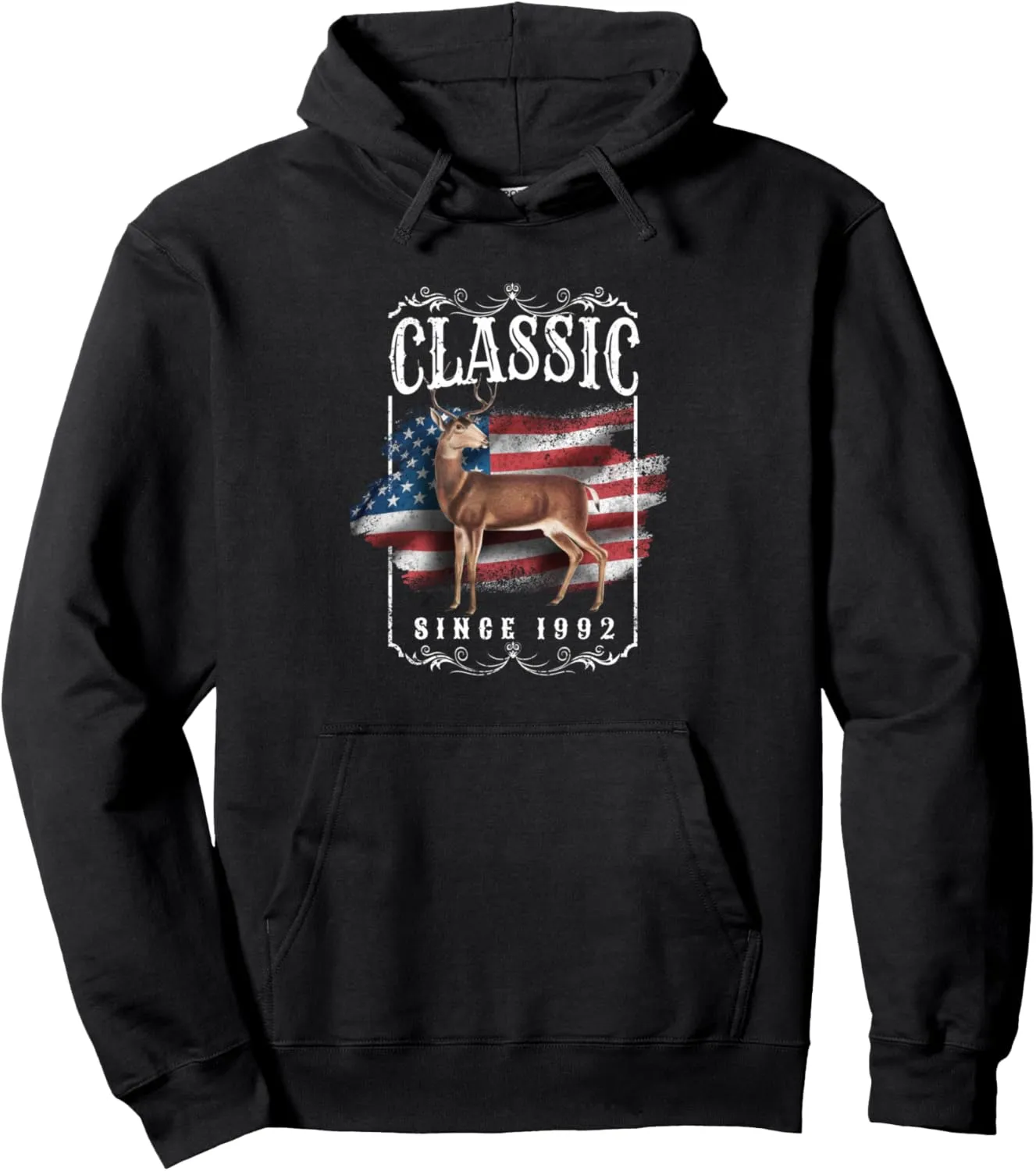Classic since 1992 Vintage style born in 1992 birthday deer Pullover Hoodie