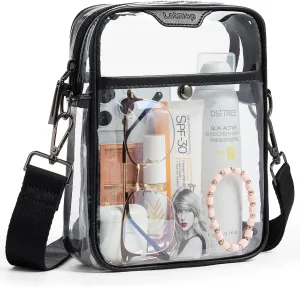 Clear bags Stadium Approved Crossbody Sling Bag Fanny Pack Backpack Purses for Women Men Belt bag for stadium events