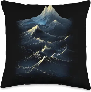 Climbing Ice Snow Climber Frozen Rock Mountain Throw Pillow, 16x16, Multicolor